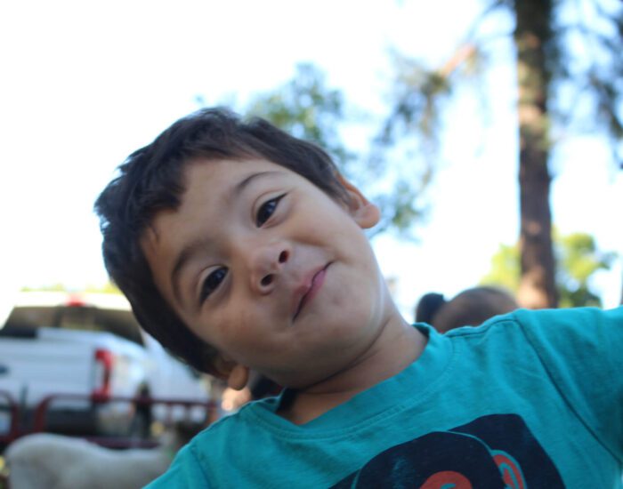 Young boy smiling
