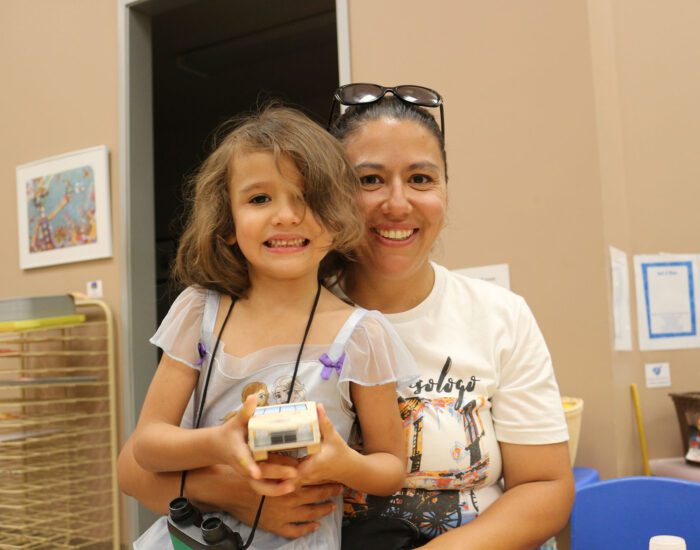 Child with teacher
