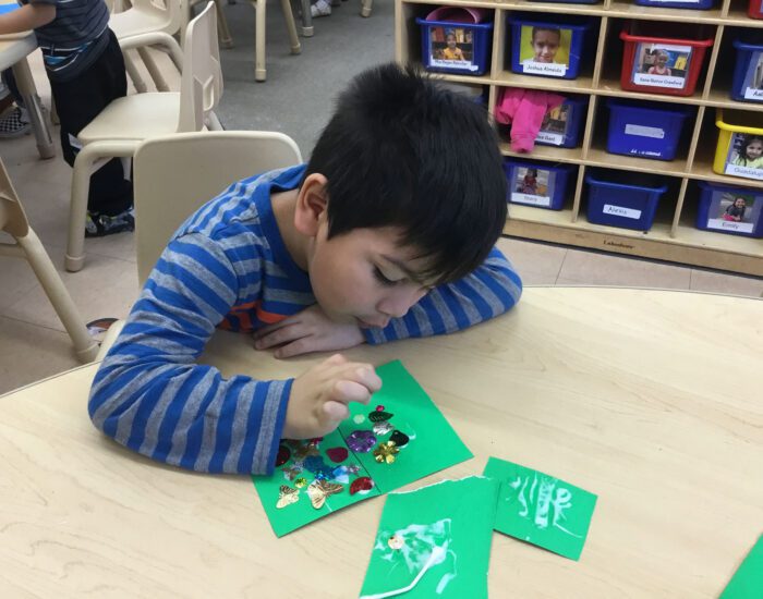 Boy counting